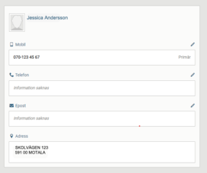 Fält för att fylla i personuppgifter.